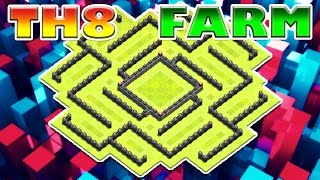 NEW 2016 TH8 FARM BASE with BOMB TOWER | Clash of Clans