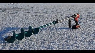 Барнаульский ледобур Тонар и шуруповерт  Milwaukee M18