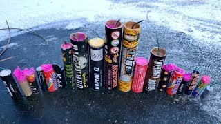 ✅?BIG FIRECRACKERS vs ICE ❄️❄️❄️