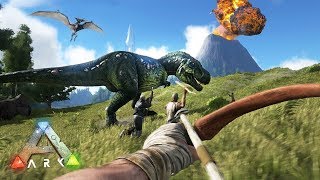 LIVE - ARK: Survival Evolved - First Dilophosaur Tamed!