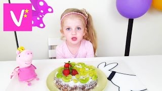 ✔Свинка Пеппа. Вика и пеппа делают тортик | Vicky and Peppa Pig make chocolate cake