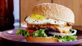 Hangover Breakfast Sausage and Egg Burger