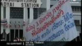 Access to Thai airport Blcked by Anti-government protesters.