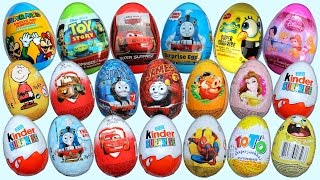 8 Surprise Eggs!!! Disney Mickey Mouse Goofy Donald Duck Minnie Mouse CARS MARVEL