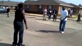Man gets knocked out on his feet (unbelievable)