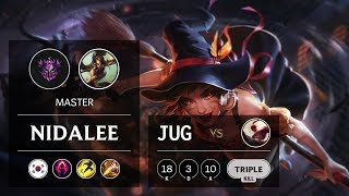 Nidalee Jungle vs Lee Sin - KR Master Patch 9.11