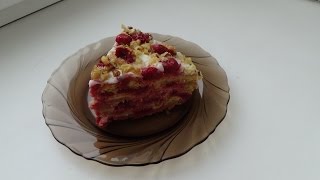 Торт Медовик с вишнями