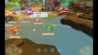 Играем в animal jam,  идём на вечеринку, ищем подружку Наталью.