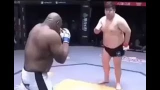 Funniest MMA fight ever - Fat guy beats monster while dancing
