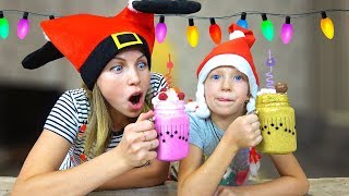 НОВОГОДНИЙ КОКТЕЙЛЬ ЧЕЛЛЕНДЖ У Кого Вкуснее и Красивее? Milk Shake Challenge От Family Box