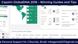 Capsim 2018 2020 - GlobalDNA  - Round 1 -  Free Winning Guide and Tips