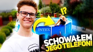SCHOWAŁEM TELEFON MOJEGO MŁODSZEGO BRATA W OGRÓDKU!