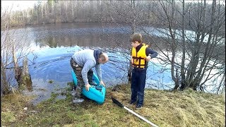 самодельный каяк с мотором.испытания./homemade kayak with motor.tests.