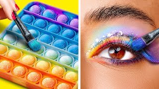 ВЕСЕЛЫЕ ЛАЙФХАКИ И СОВЕТЫ ПО МАКИЯЖУ || Простые и классные идеи для девушек от 123 GO Like!