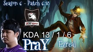 ROX PraY EZREAL vs JINX ADC - Patch 6.18 KR Ranked | League of Legends