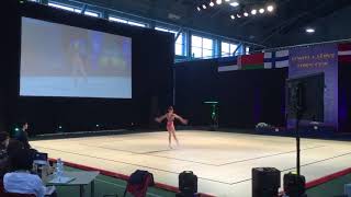 Sport aerobic champion Kupershmit Leysan Russia in Kohtla-Jarve Open Cup