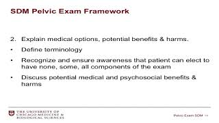 Julie Chor - Shared Decision Making Around the Pelvic Exam