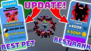 ⚡I GOT *MAX RANK* WITH *BEST Z-MASTER PETS* MINI UPDATE NINJA LEGENDS!⚡