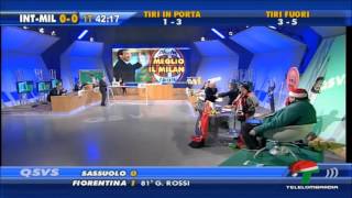 QSVS - il momento del gol di Inter - Milan 1 - 0 (TeleLombardia)