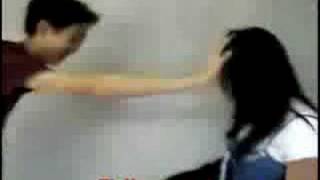 Funny tall boy in school