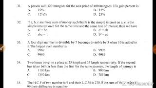 WBPSC FOOD SUB INSPECTOR PREVIOUS YEAR MATH QUESTION SOLVE||PART 5||