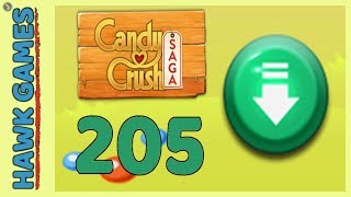 Candy Crush Saga Level 205 (Ingredients level) - 3 Stars Walkthrough, No Boosters