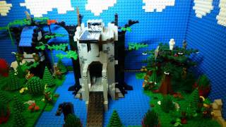 LEGO Castle Stop Motion Building Forestmen's River Fortress 6077