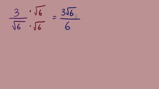 Rationalizing the Denominator Part 1 of 7