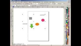 005. Выравнивание и распределение объектов на макете - CorelDRAW 12. Урок по дизайну. Виздизайн