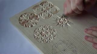 Геометрическая резьба по дереву. Урок 20 (geometric wood carving)