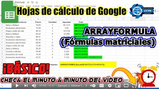 ???? Array Formula en las hojas de cálculo de Google | Fórmula matricial | ¿Cómo se usa?