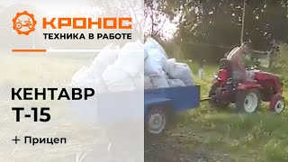 Мини-трактор Кентавр Т-15 (Toyokawa) с прицепом (kronos5.by/kronos5.ru)