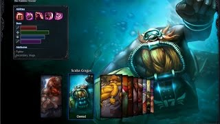 Scuba Gragas Skin Spotlight Gameplay 1080p HD League Of Legends