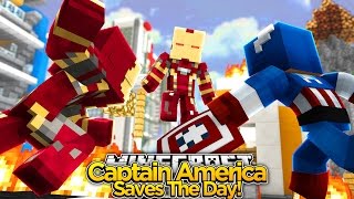 Minecraft Adventure - CAPTAIN AMERICA SAVES THE MINEVENGERS!!