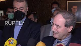 Syria: FM Mekdad meets Iranian counterpart Amir-Abdollahian in Damascus