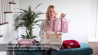 LV Neverfull GM and MM as a Diaper Bag with ToteSavvy