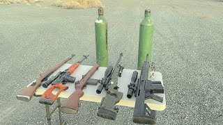 Rifles vs full Tanks of oxygen