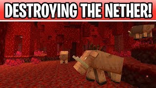 Minecraft Destroying Nether Before The 1.16 NETHER UPDATE!