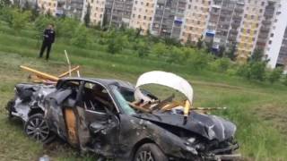 Автомобиль снес ограждения на трассе Тобол-Рудный