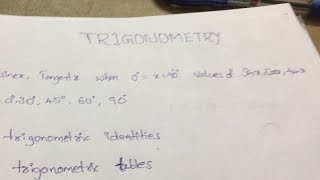 Trigonometry for FRO,FSO,FBO