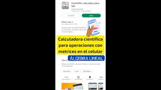 ????+ ¿Cómo hacer operaciones con Matrices en el celular? | App Calculadora científica | #Shorts