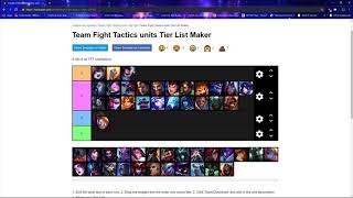 TFT champ tier list :D