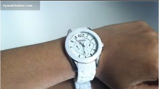 Women's Fossil White Ceramic Watch CE1002.