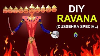 DIY | Ravan Making Very Easy Make at home | Dussehra Special