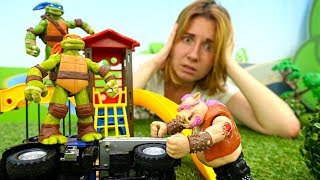 Черепашки Ниндзя и заколдованные машины. Видео для детей