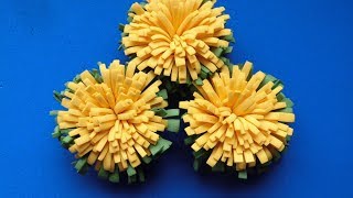 МК для начинающих Одуванчики из фоамирана/ MK for beginners Dandelions from Foamirana
