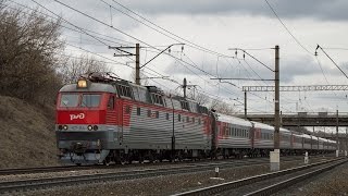 ЧС7-154 с поездом №006 Белгород - Москва на перегоне Становой Колодезь - Орёл