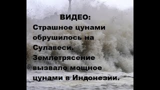 ВИДЕО: Страшное цунами обрушилось на Сулавеси. Землетрясение вызвало мощное цунами в Индонезии.