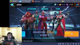 Arena - Ultron Apex Team 267k vs 282k Ultron+MinnGuardians - Marvel Strike Force