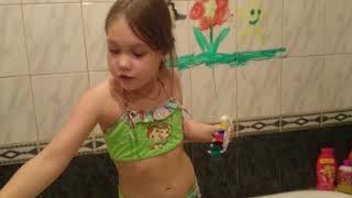 Рисую в ванной на стене/Drawing in the bathroom on the wall